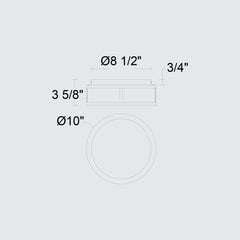 Panel Round 10-1/4" Flush Mount
