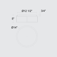 Panel Round 14" Flush Mount