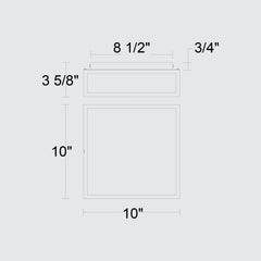 Panel Square 10" Flush Mount