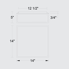 Panel Square 14" Flush Mount