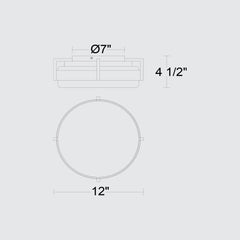Ted 12" Flush Mount