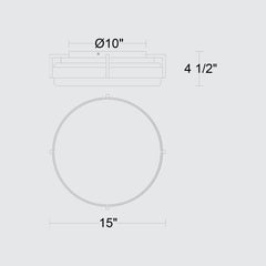 Ted 15" Flush Mount