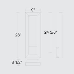 Paletto 28" Outdoor Wall Sconce