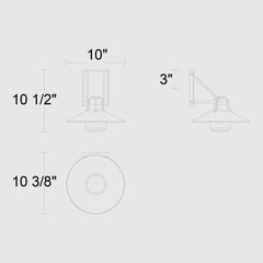 Radiant 10-1/2" Outdoor Wall Sconce