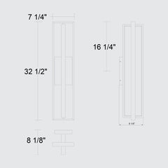 In & Out 32-1/2" Outdoor Wall Sconce