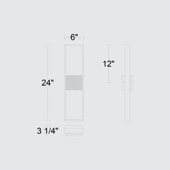 Miami 24" Outdoor Wall Sconce