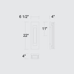 Layer 22" Outdoor Wall Sconce