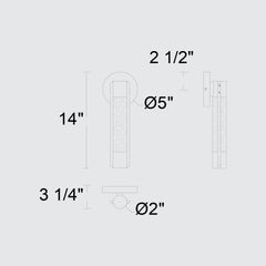 Tig 14" Outdoor Wall Sconce
