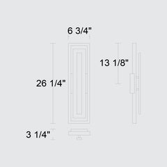 Panels 26-1/4" Outdoor Wall Sconce