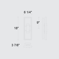 Mars 18" Outdoor Wall Sconce