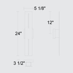 Slot 24" Outdoor Wall Sconce