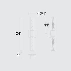 Folio 24" Outdoor Wall Sconce