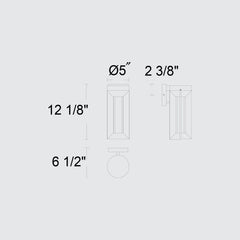Aura 12-1/8" Outdoor Wall Sconce