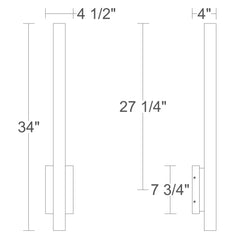Lina 34" Wall Sconce