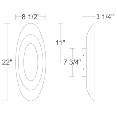 Oval 22" Wall Sconce