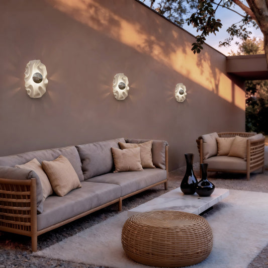 Unique Fiberglass Outdoor Lighting Fixtures with Adjustable LED Color